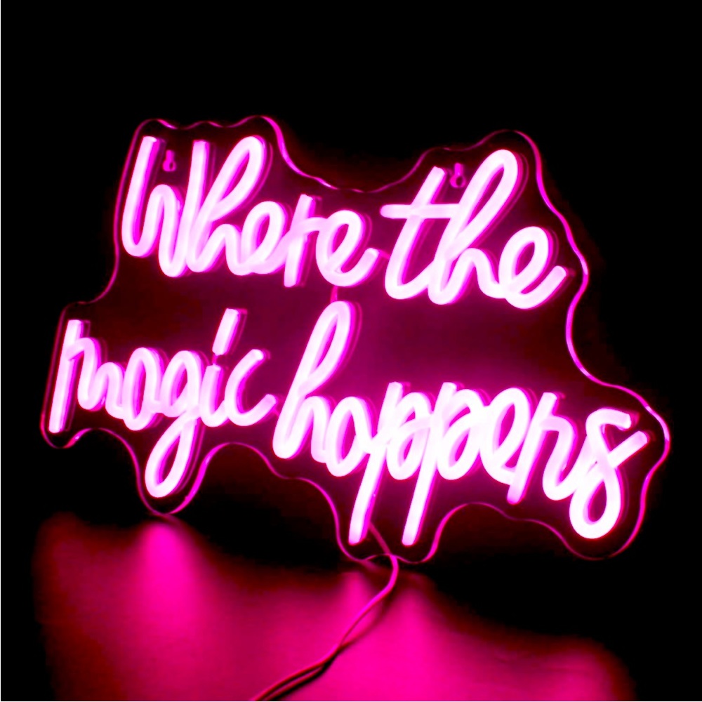 Where the Magic Happens Pink Neon Light Party Wedding Date Night Couple Decor - Picture 5 of 6